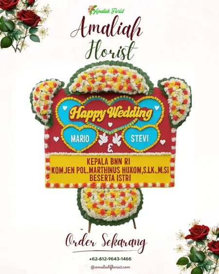 Papan Bunga Pernikahan Kamuning